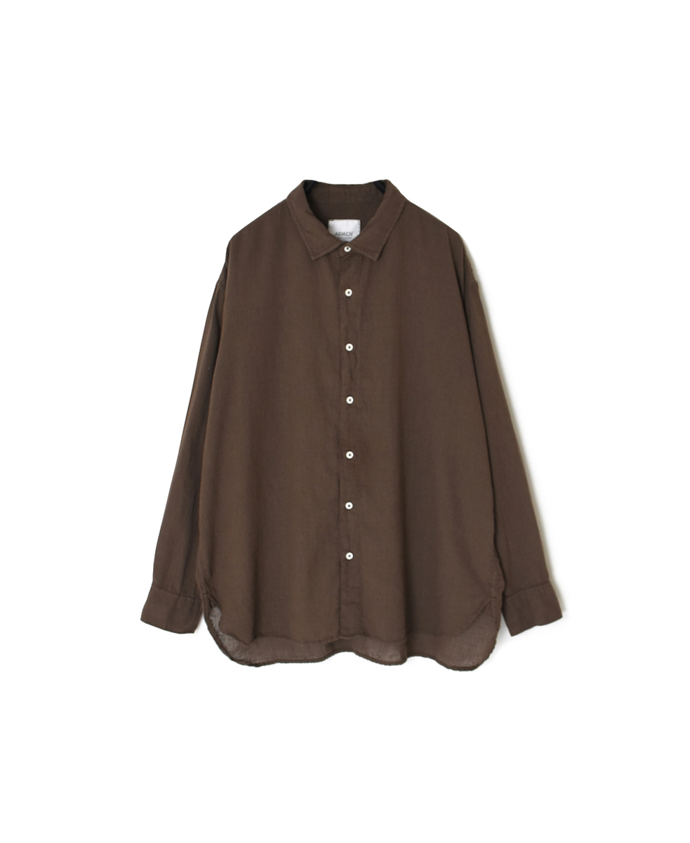 INAM2502G3D(シャツ) 30s GAUZE OVERDYE UTILITY REGULAR COLLAR SHIRT