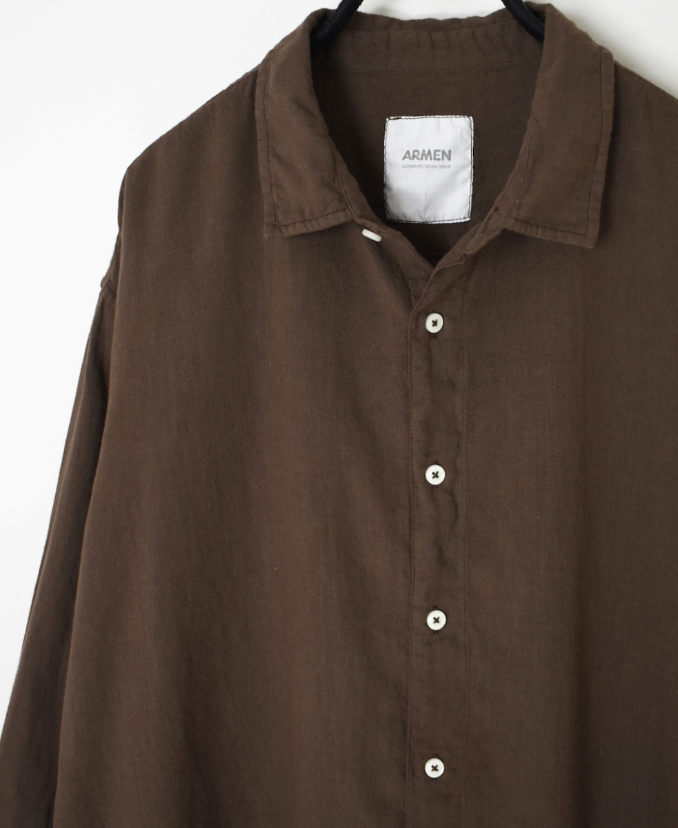 INAM2502G3D(シャツ) 30s GAUZE OVERDYE UTILITY REGULAR COLLAR SHIRT