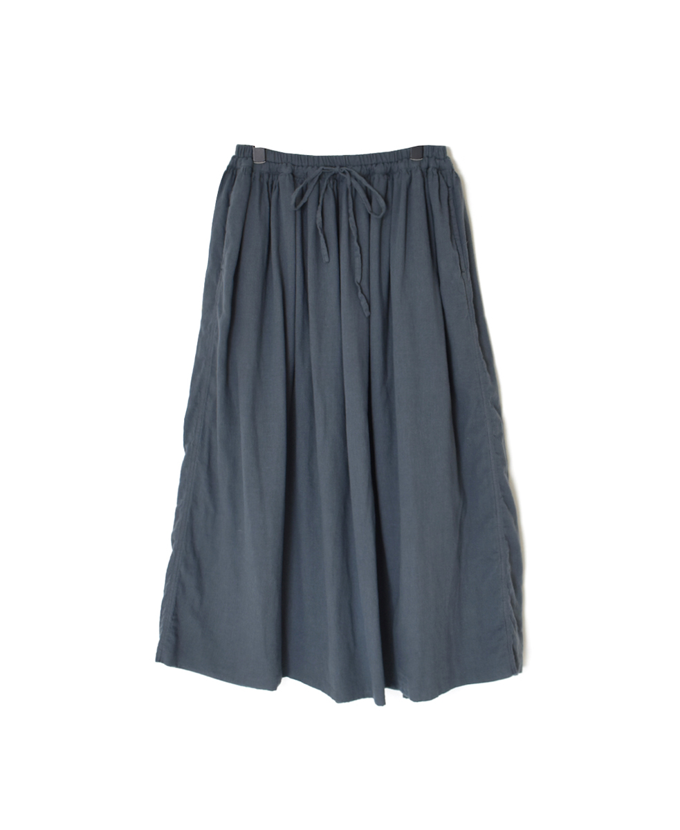 INAM2504G3D(スカート) 30s GAUZE OVERDYE　EASY GATHERED SKIRT