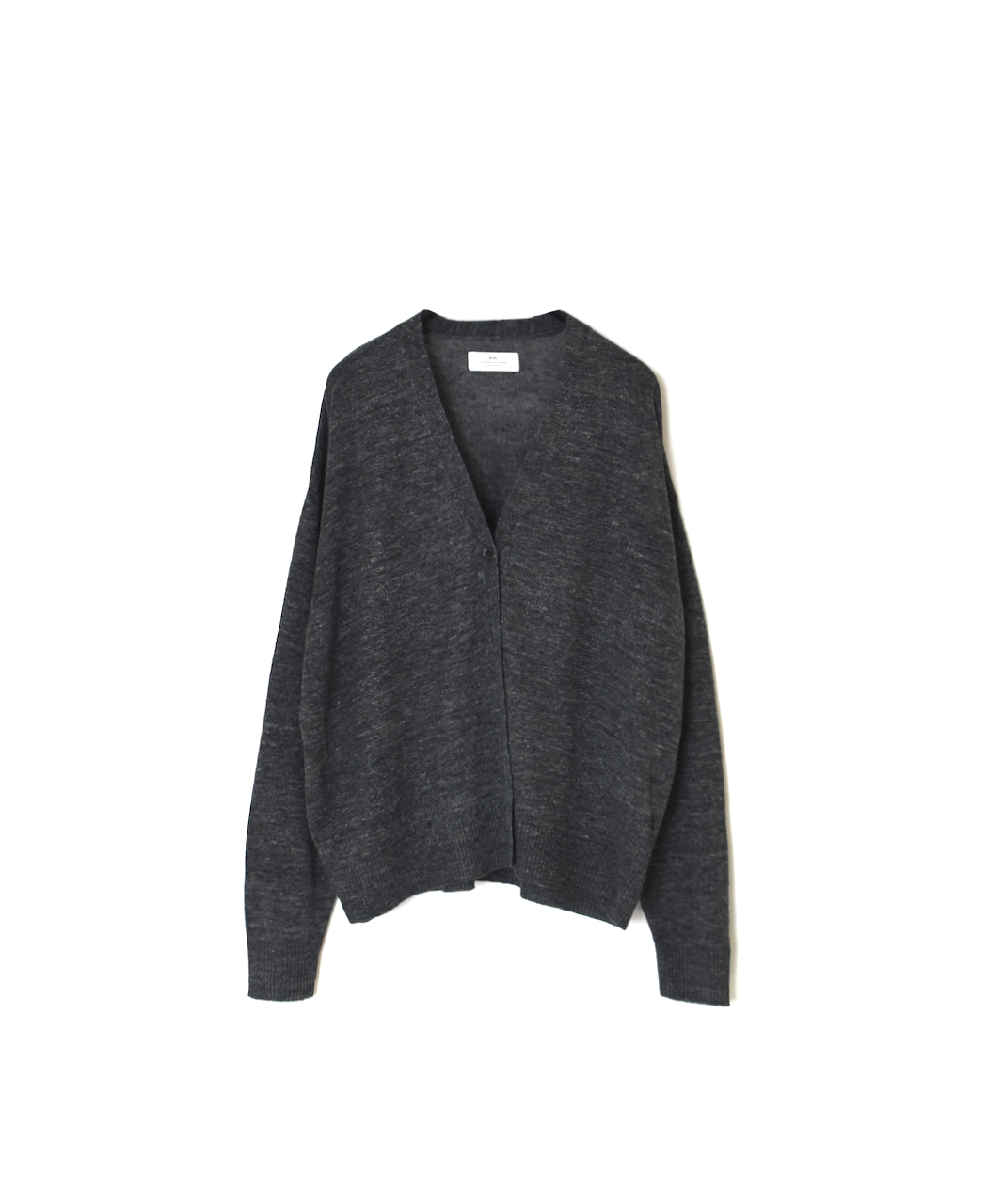 GNSL23302 (ニット) 12GG 1PLY LINEN PLAIN V-NECK 1 BUTTON CARDIGAN