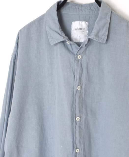 INAM2502G3D(シャツ) 30s GAUZE OVERDYE UTILITY REGULAR COLLAR SHIRT