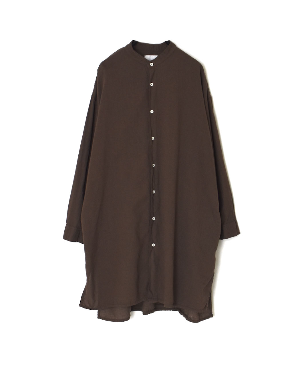 INAM2503G3D(シャツ) 30s GAUZE OVERDYE UTILITY BANDED COLLAR LONG SHIRT