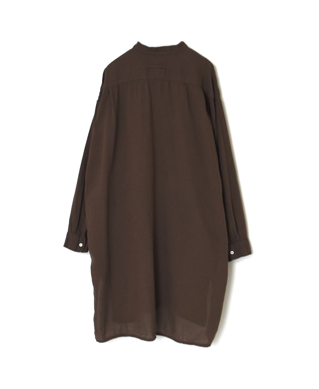INAM2503G3D(シャツ) 30s GAUZE OVERDYE UTILITY BANDED COLLAR LONG SHIRT