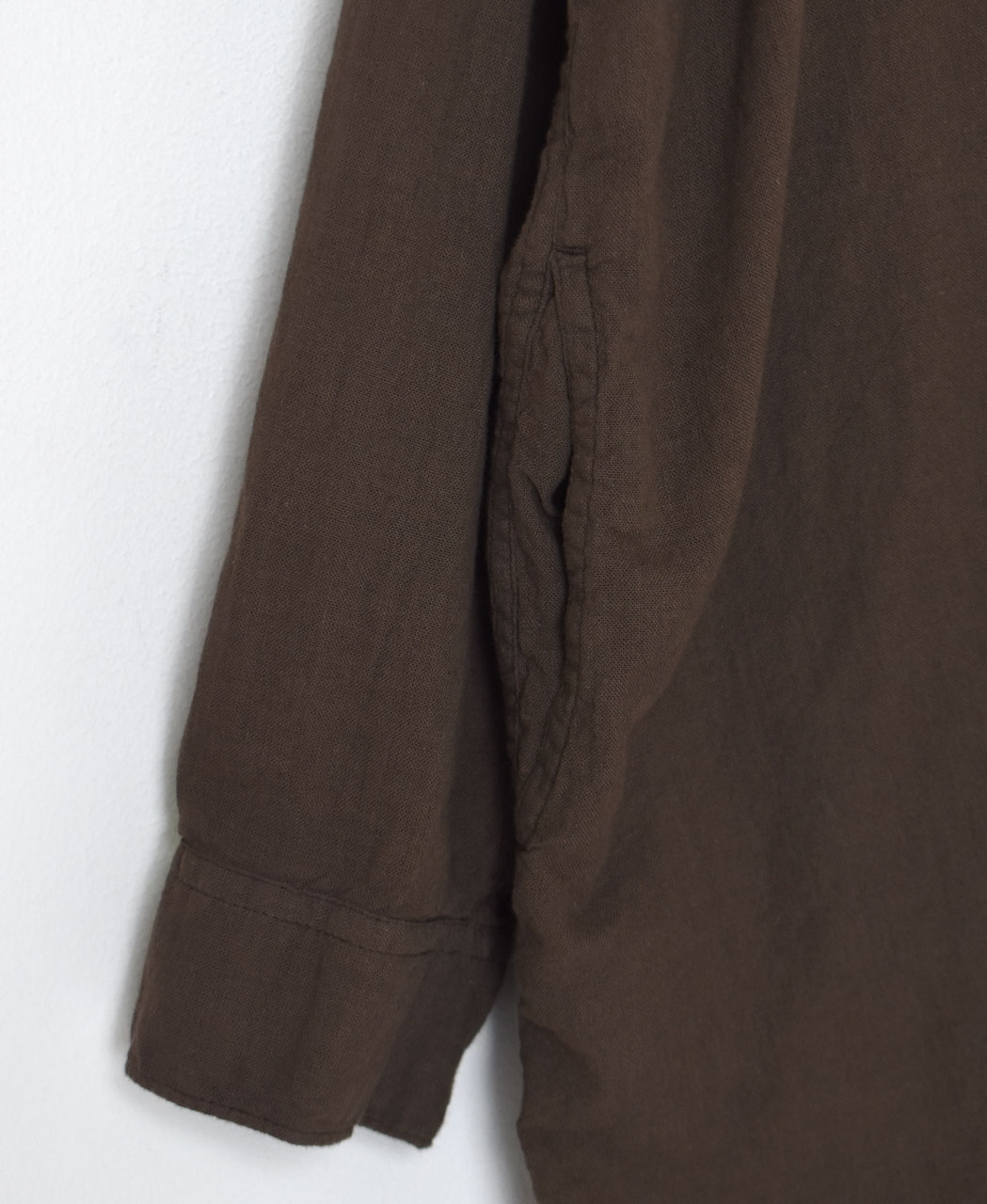 INAM2503G3D(シャツ) 30s GAUZE OVERDYE UTILITY BANDED COLLAR LONG SHIRT