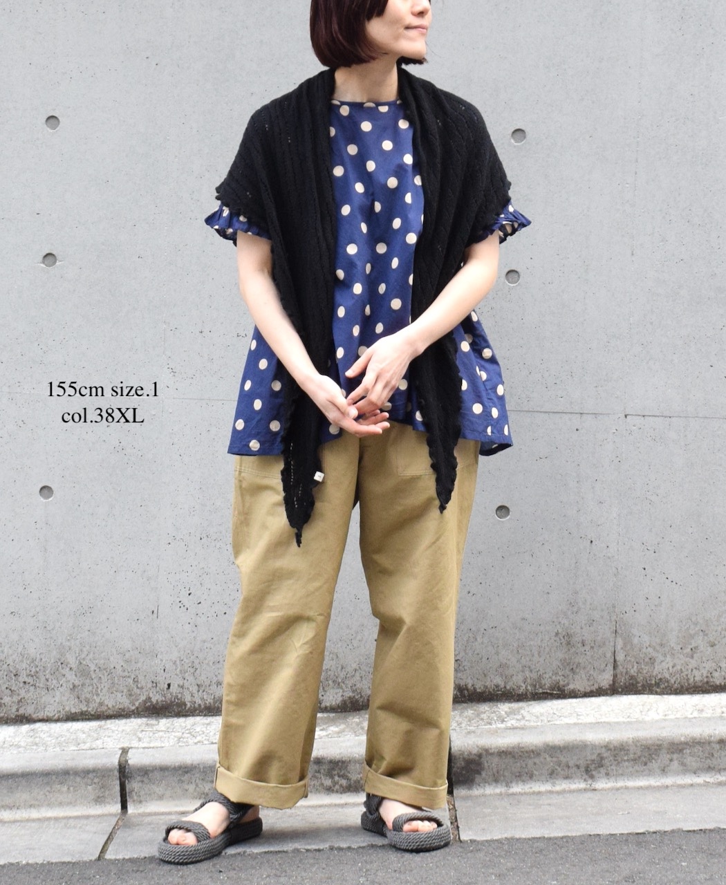 NSL24012 (ブラウス) 80s COTTON VOILE DOT PRINT GATHERED SMOCK