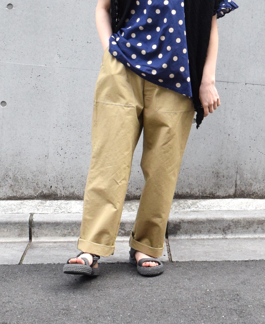 GNHT2451CL(パンツ) COTTON/LINEN KERSEY BAKER PANTS