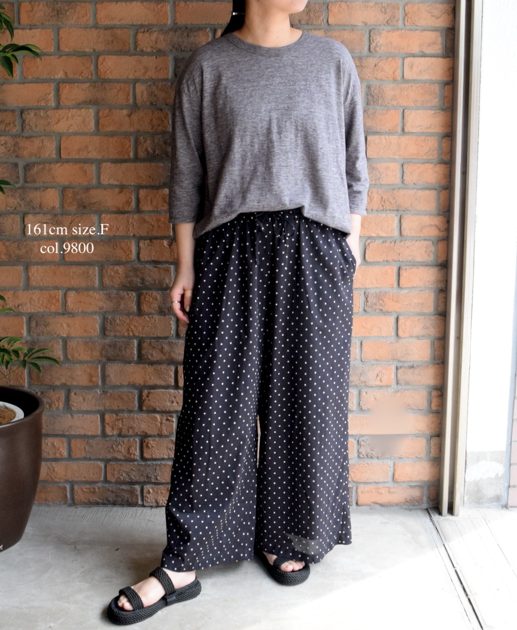 GNSL25041(Tシャツ) SLUB VINTAGE CREW-NECK 3/4SL LONG SHIRT