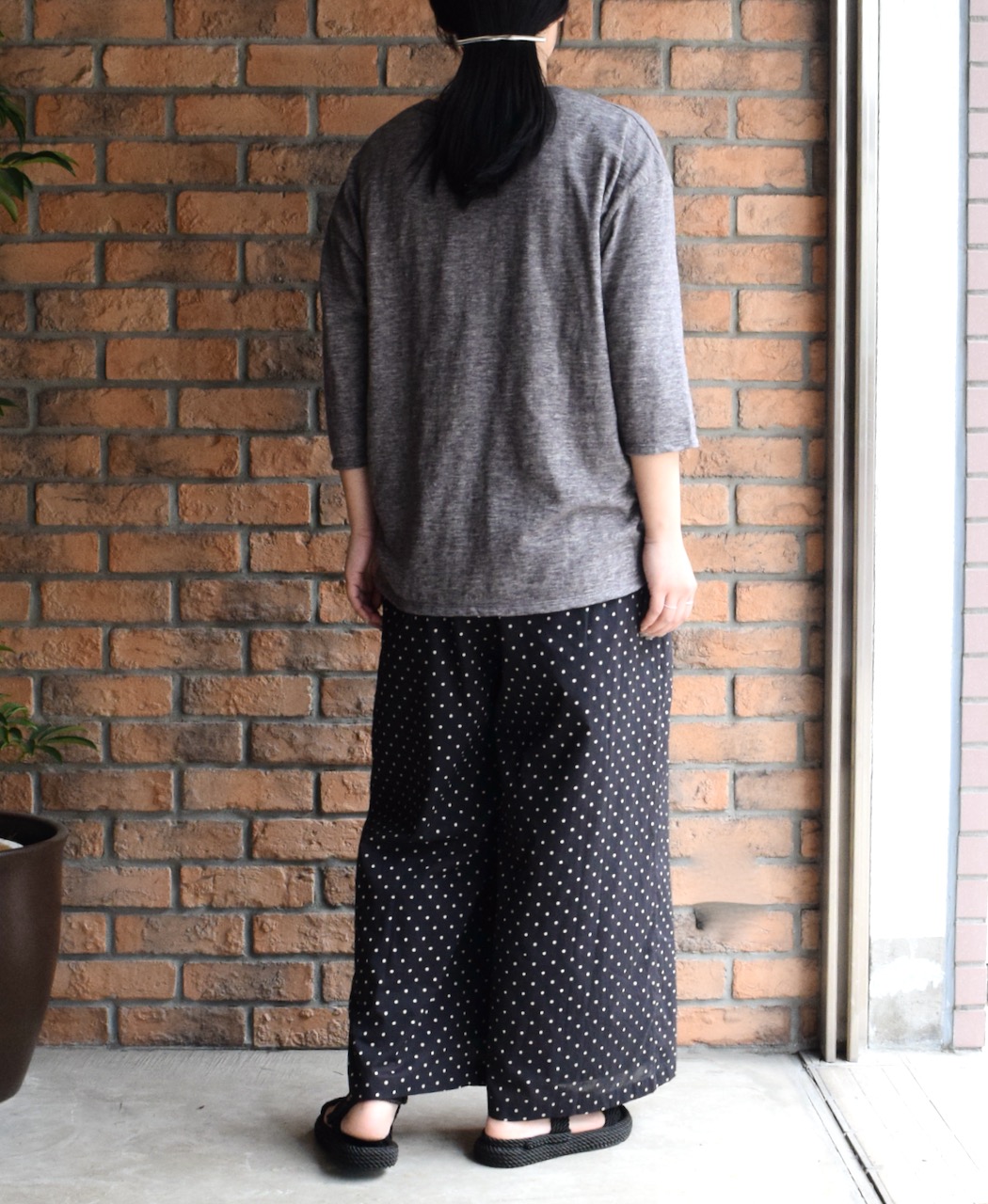 GNSL25041(Tシャツ) SLUB VINTAGE CREW-NECK 3/4SL LONG SHIRT