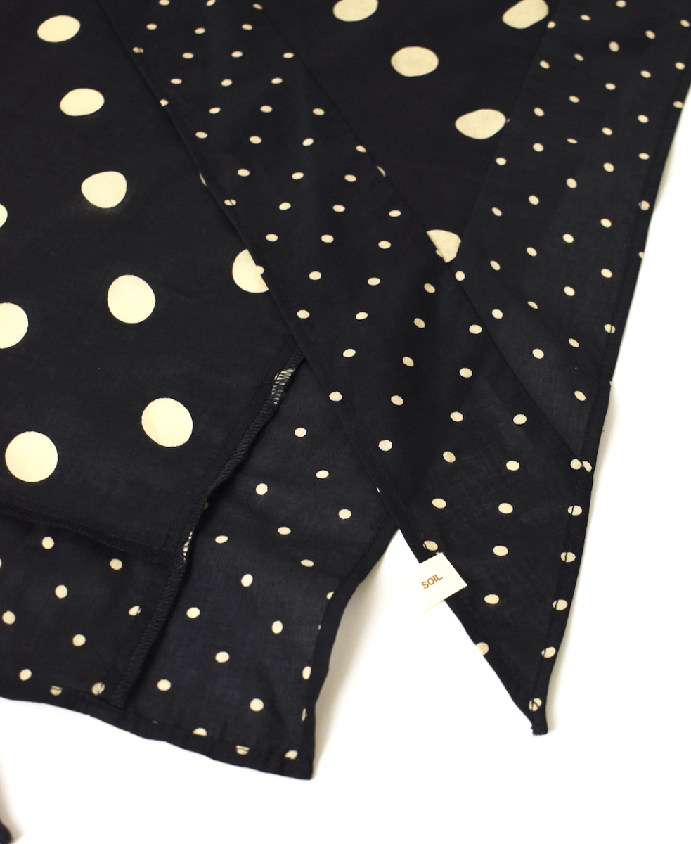 NSL22017 (スカーフ) COTTON VOILE DOT PRINT TRIANGLE SCARF