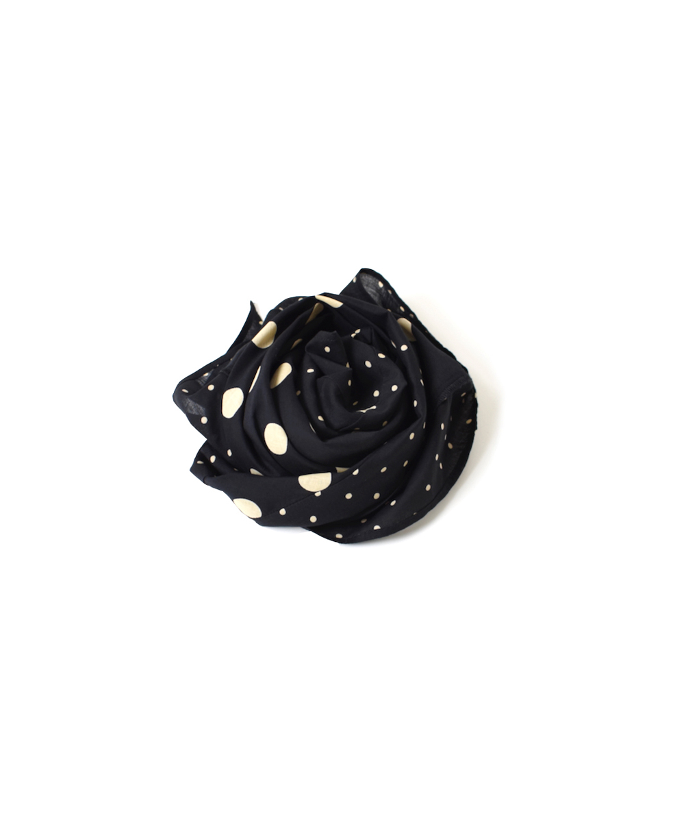 NSL22017 (スカーフ) COTTON VOILE DOT PRINT TRIANGLE SCARF