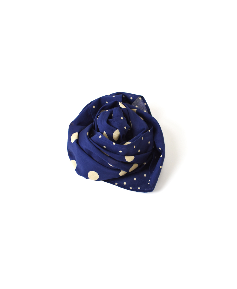 NSL22017 (スカーフ) COTTON VOILE DOT PRINT TRIANGLE SCARF