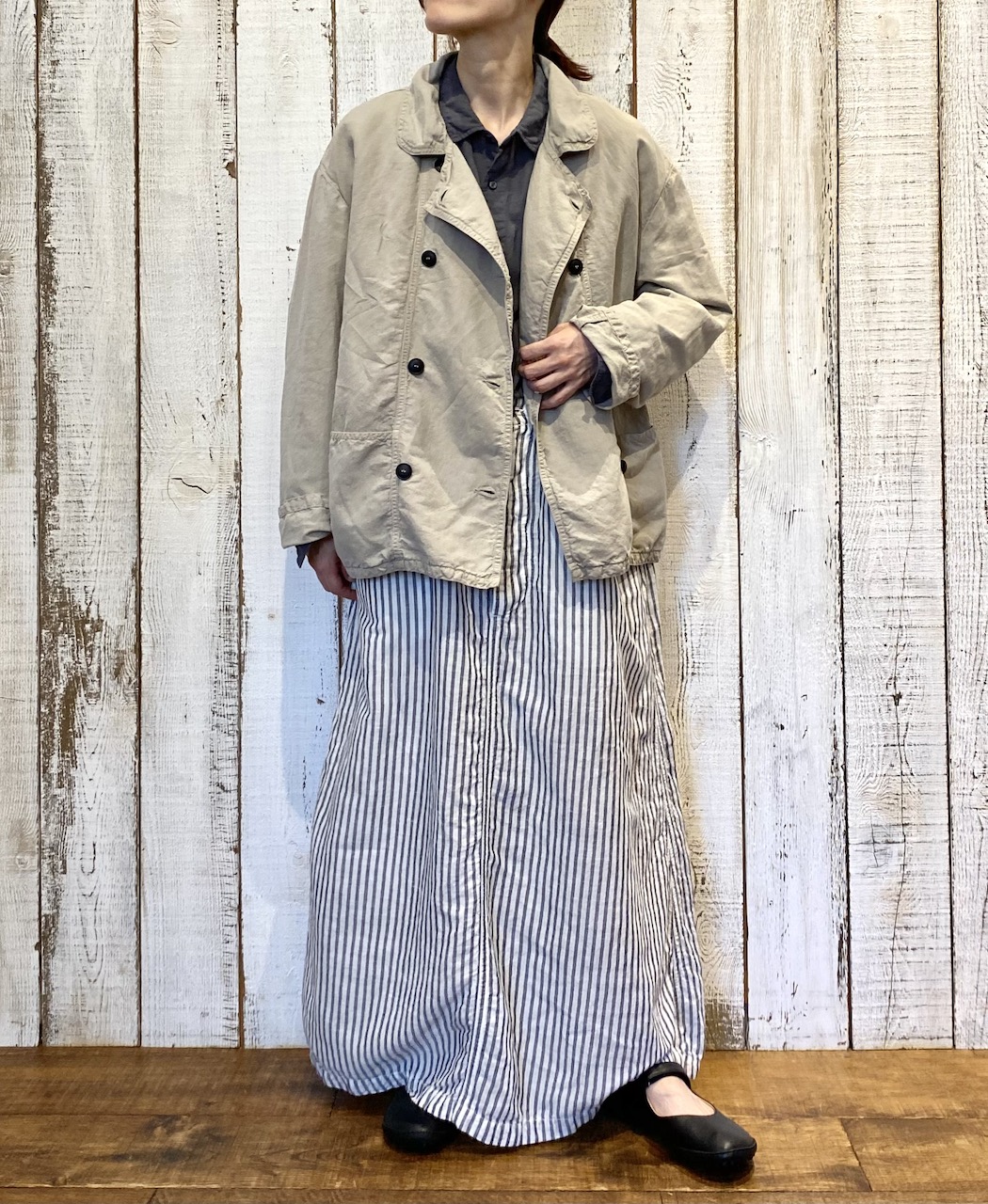 INAM2502G3D(シャツ) 30s GAUZE OVERDYE UTILITY REGULAR COLLAR SHIRT