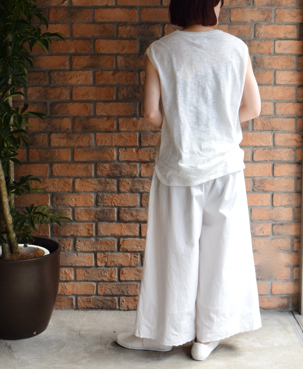 INSL25233(パンツ) 60s POPLIN PLAIN WITH CUT WORK EMBROIDERY EASY PANTS