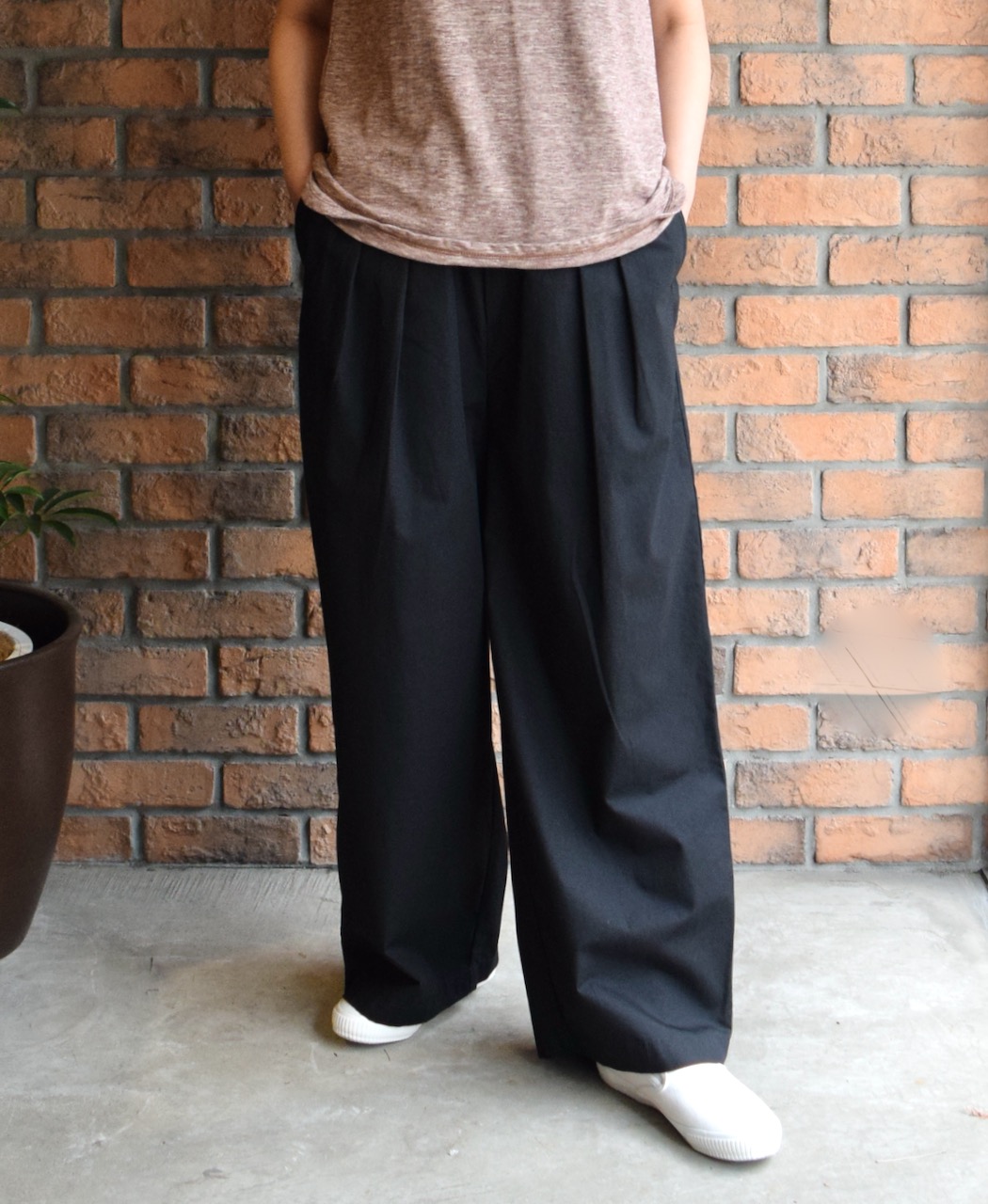 GNMDS2502CW(パンツ) COTTON DYED WEATHER 2TUCK WIDE EASY PANTS