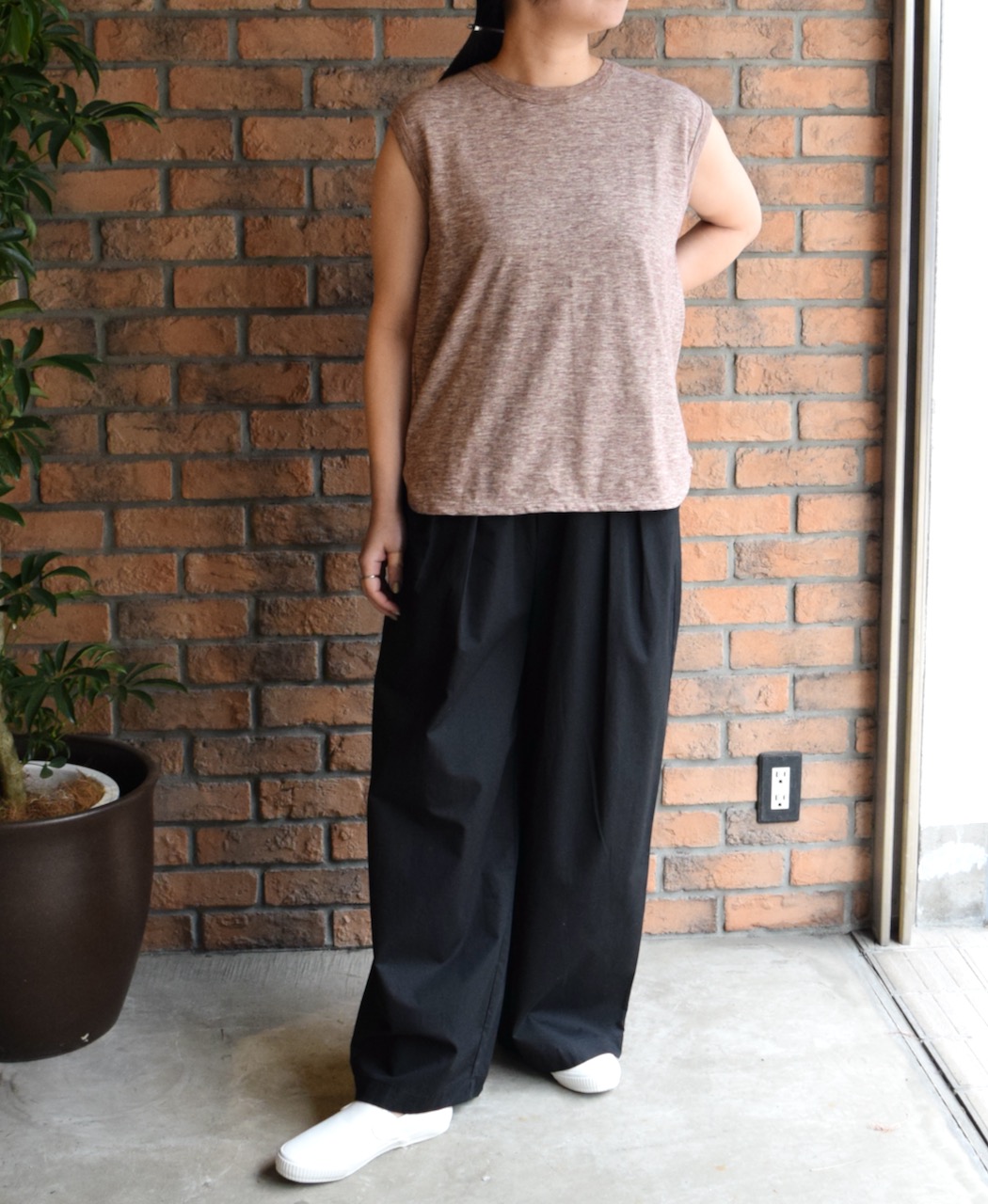 GNMDS2502CW(パンツ) COTTON DYED WEATHER 2TUCK WIDE EASY PANTS