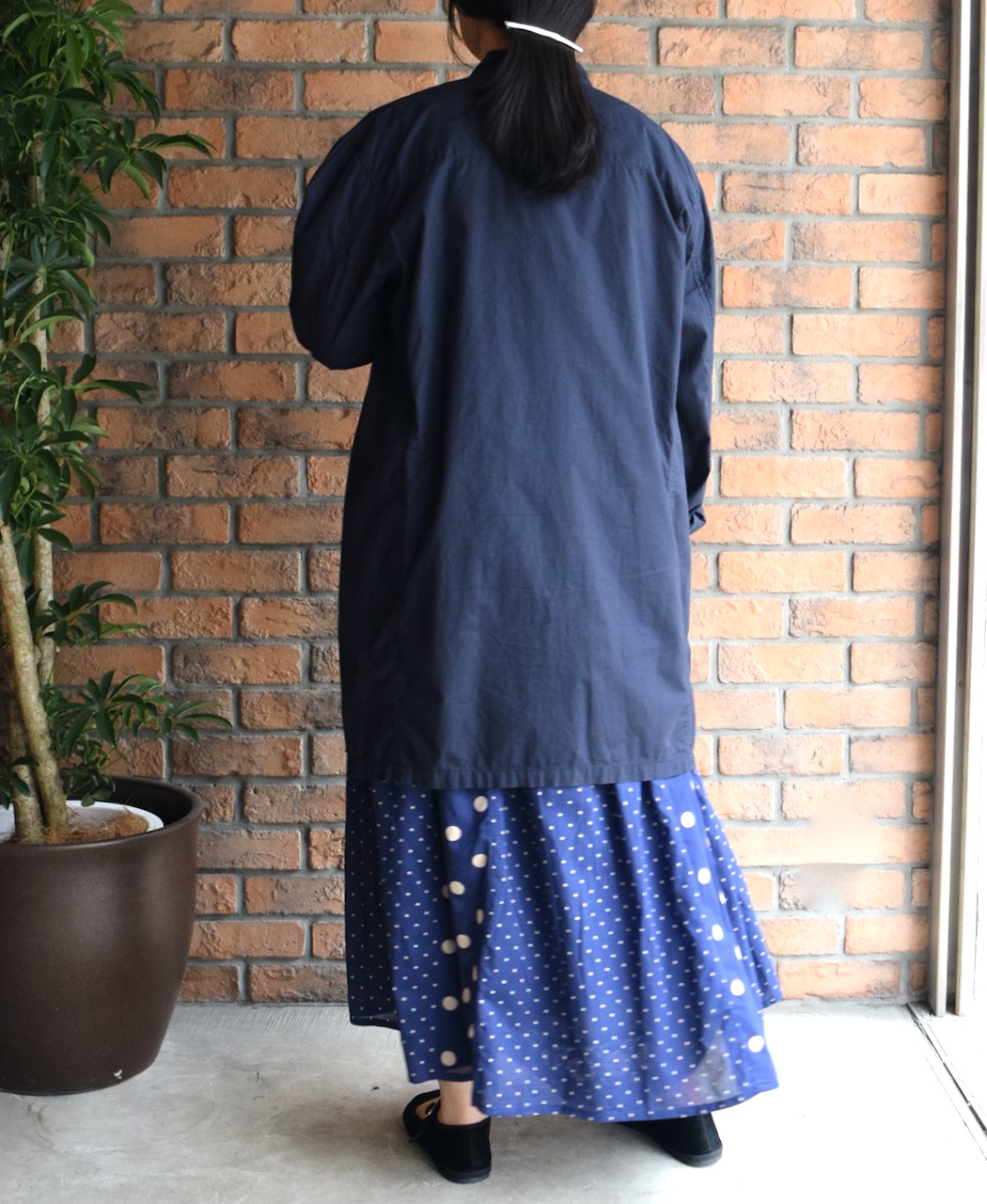 INHT2501CP(ジャケット) 60s COTTON POPLIN OVERDYE STAND COLLAR FLY FRONT JACKET
