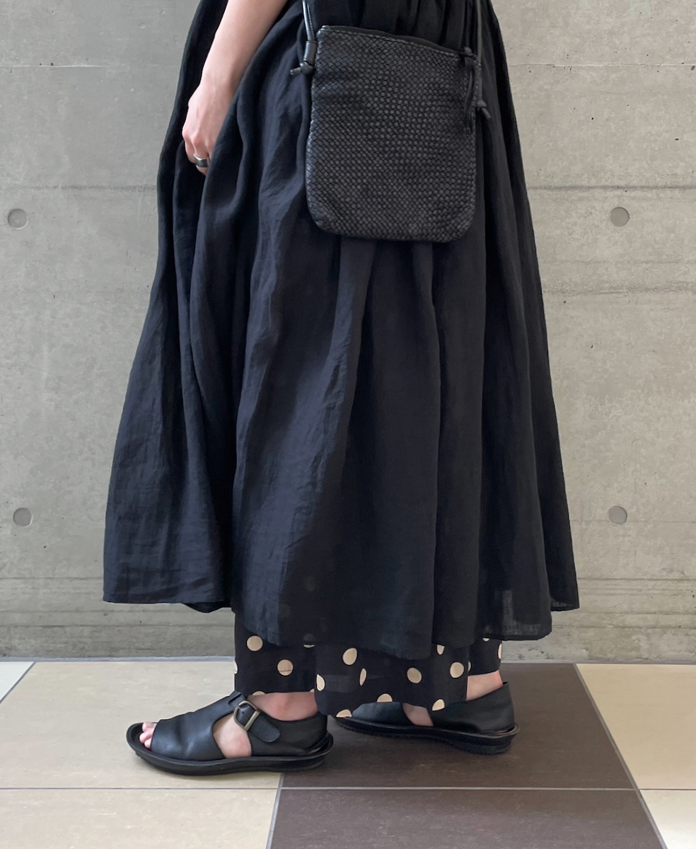 NSL22016 (パンツ) COTTON VOILE DOT PRINT WIDE EASY PANTS