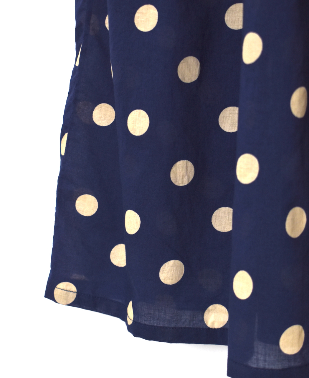 NSL22013 (ワンピース) 80s COTTON VOILE DOT PRINT BANDED COLLAR S/SL DRESS
