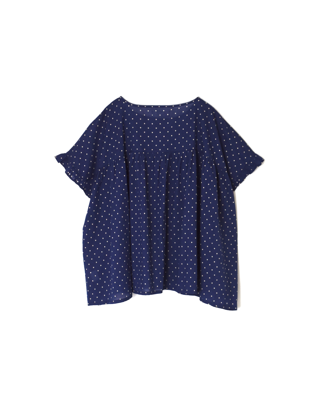 NSL24012 (ブラウス) 80s COTTON VOILE DOT PRINT GATHERED SMOCK