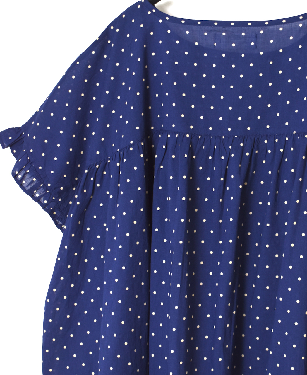 NSL24012 (ブラウス) 80s COTTON VOILE DOT PRINT GATHERED SMOCK