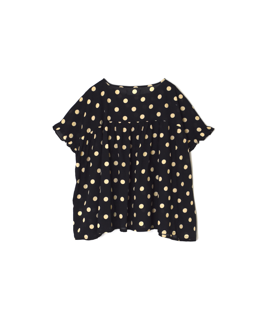 NSL24012 (ブラウス) 80s COTTON VOILE DOT PRINT GATHERED SMOCK