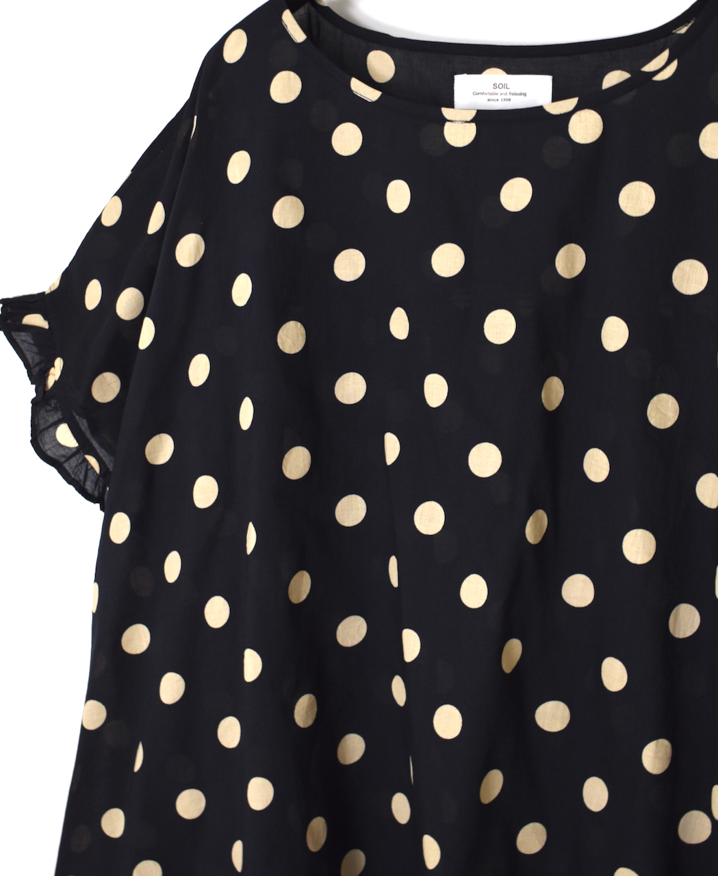 NSL24012 (ブラウス) 80s COTTON VOILE DOT PRINT GATHERED SMOCK