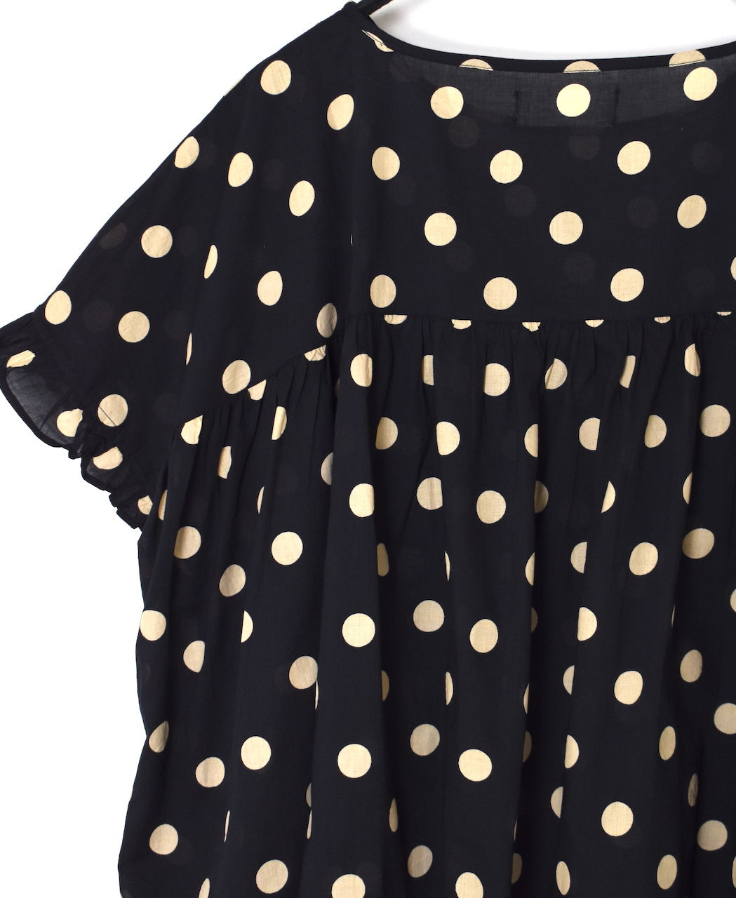 NSL24012 (ブラウス) 80s COTTON VOILE DOT PRINT GATHERED SMOCK