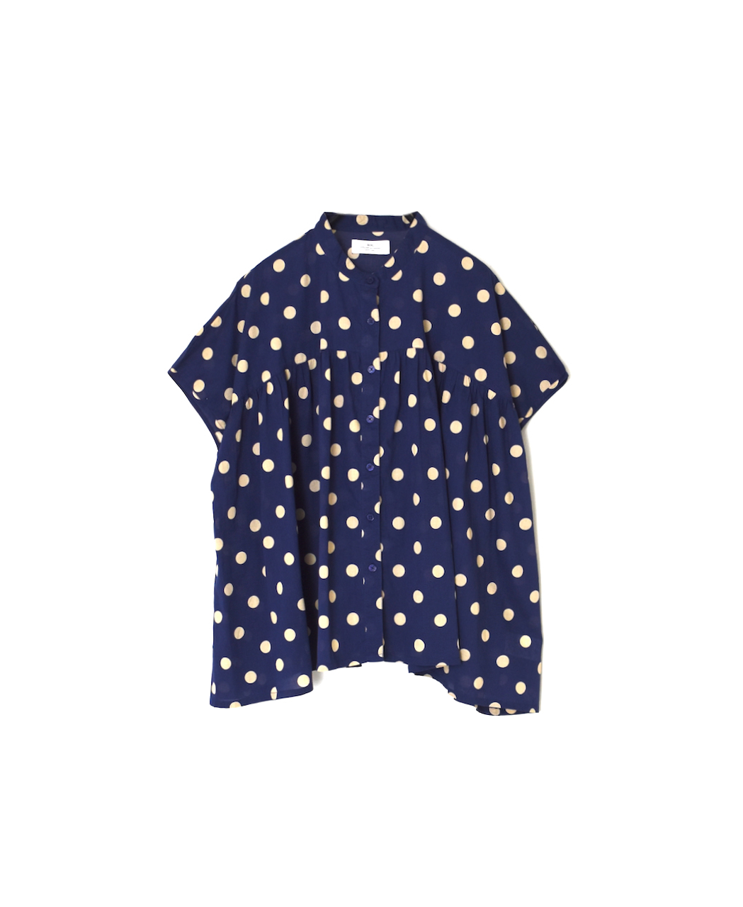 NSL24011 (シャツ) 80s COTTON VOILE DOT PRINT BANDED COLLAR FRENCH/SL SHIRT
