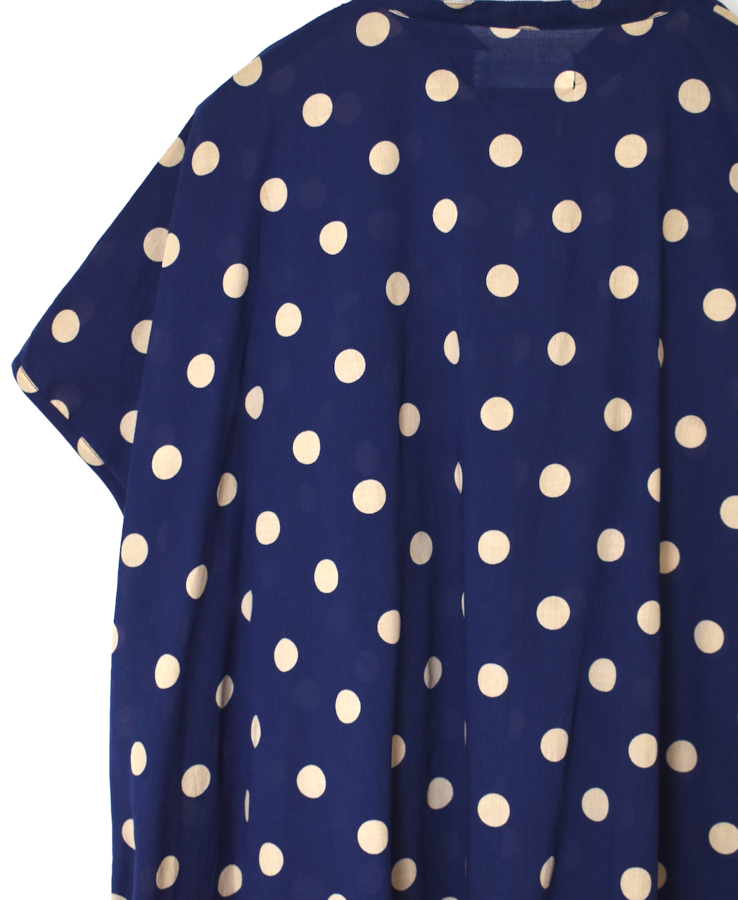 NSL24011 (シャツ) 80s COTTON VOILE DOT PRINT BANDED COLLAR FRENCH/SL SHIRT