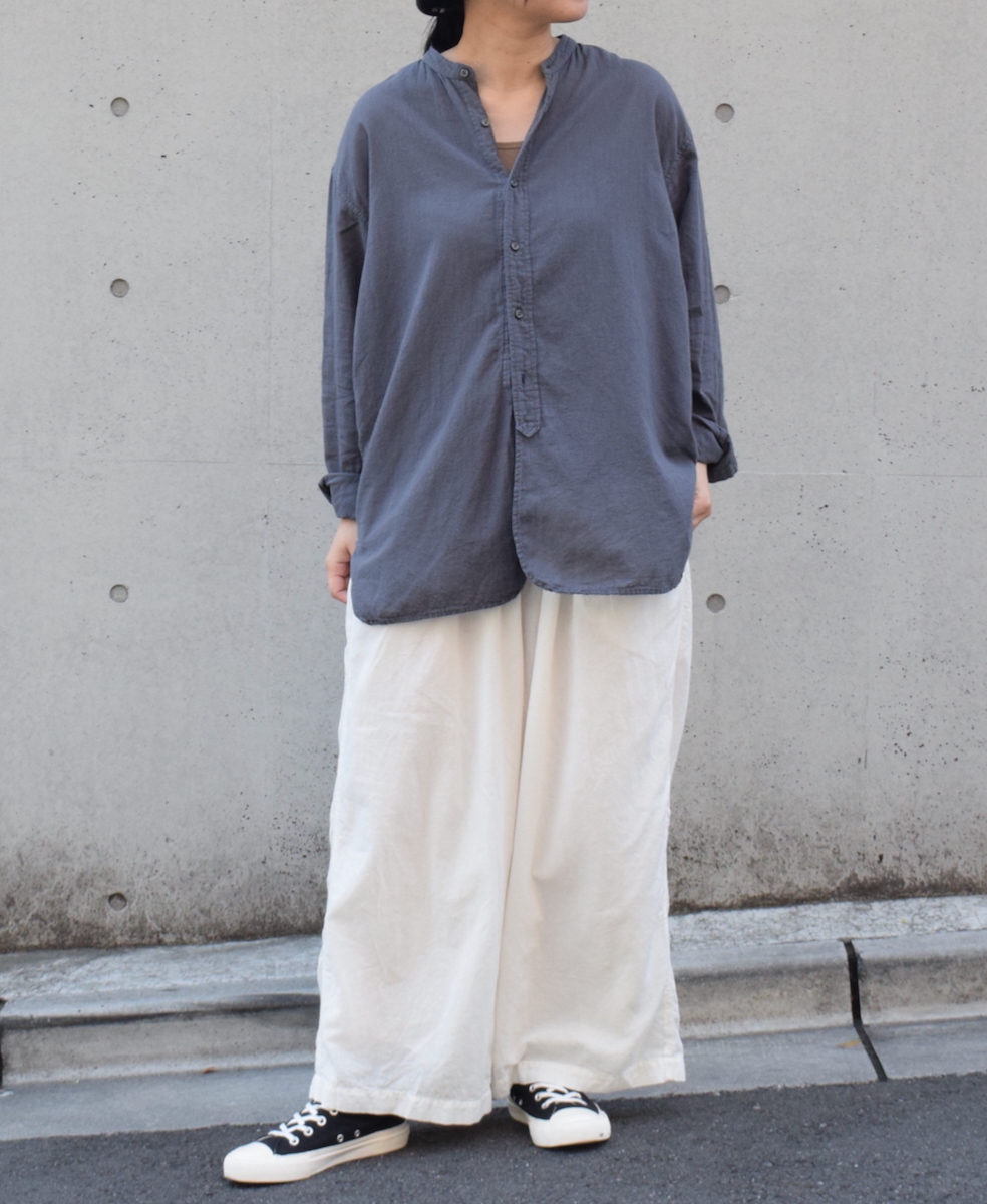 INAM2505G3D(パンツ) 30s GAUZE OVERDYE UTILITY GATHERED EASY PANTS WITH LINING