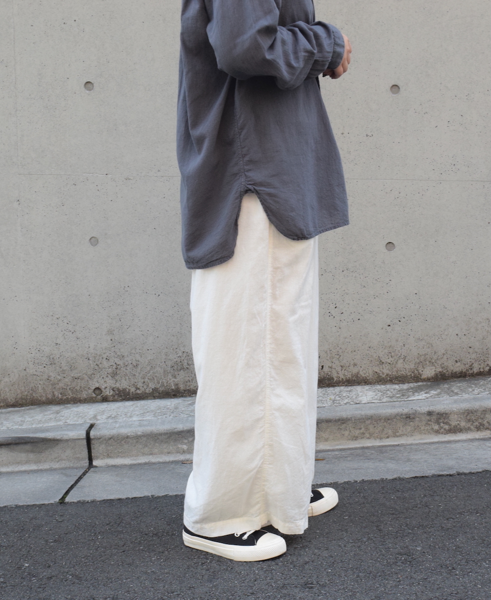 INAM2505G3D(パンツ) 30s GAUZE OVERDYE UTILITY GATHERED EASY PANTS WITH LINING