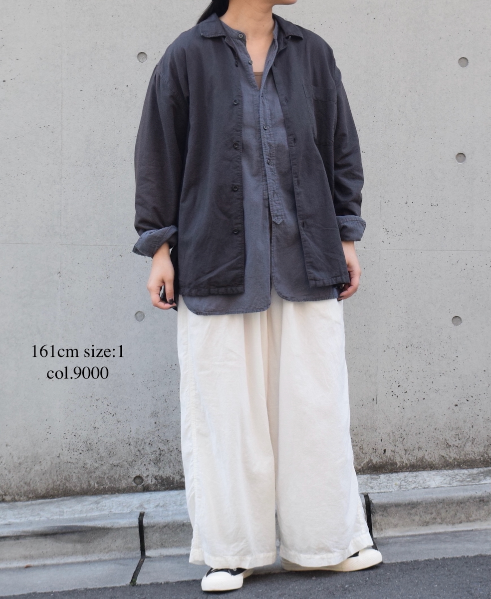 INAM2505G3D(パンツ) 30s GAUZE OVERDYE UTILITY GATHERED EASY PANTS WITH LINING