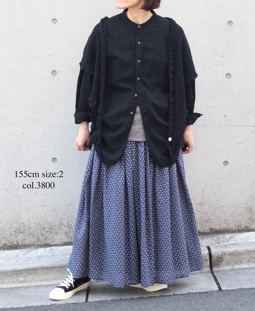 NSL25105(スカート) 80s COTTON VOILE SMALL FLOWER PRINT GATHERED SKIRT