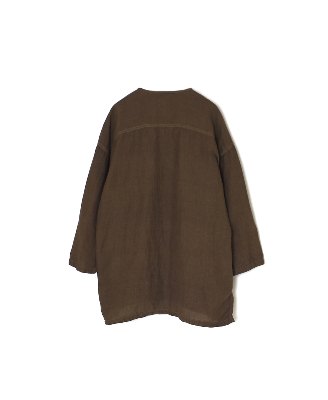 IMDSH2502HLD(シャツ) HANDWOVEN LINEN PLAIN(OVERDYE) MDS 3/4SL PULLOVER SHIRT