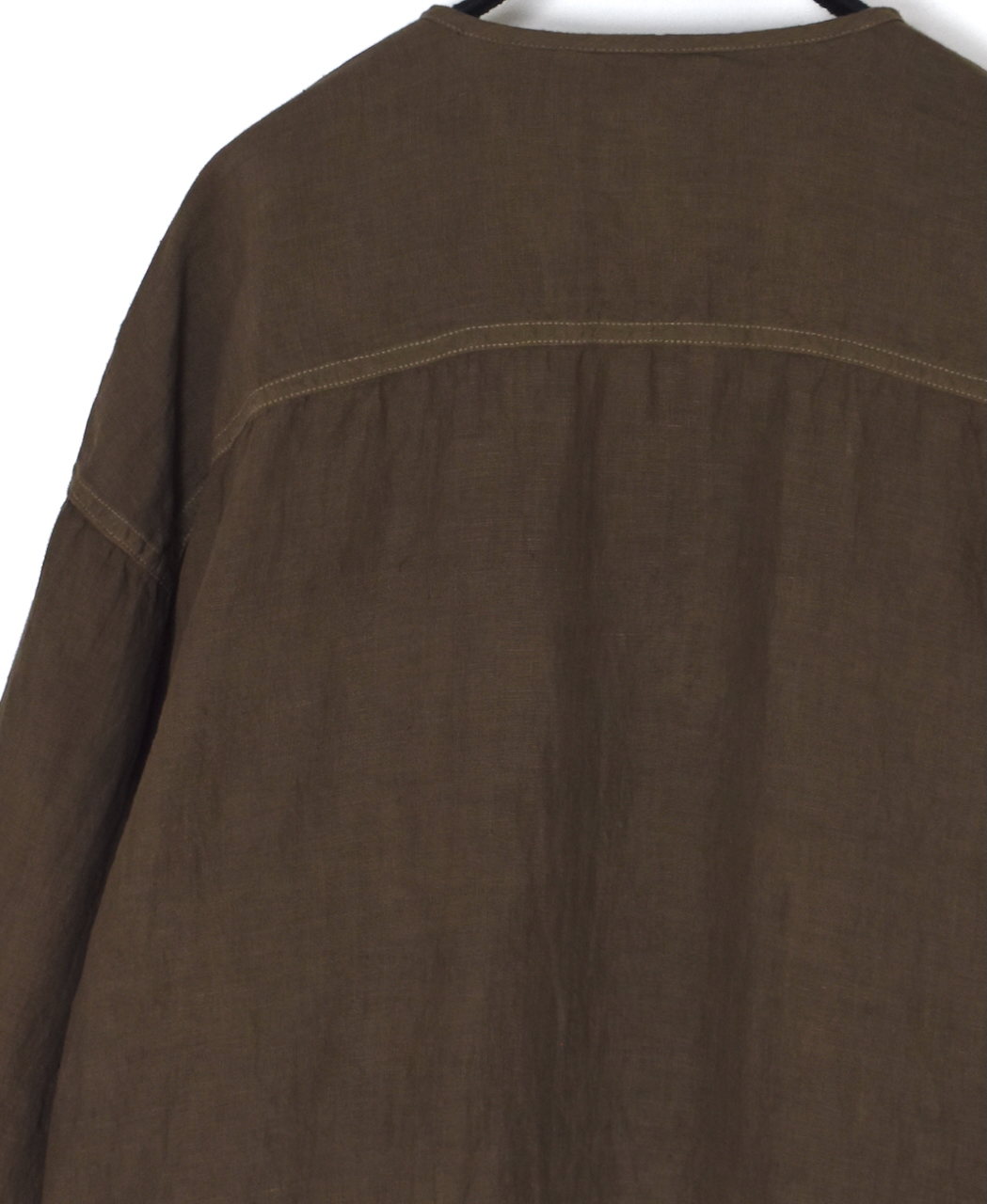 IMDSH2502HLD(シャツ) HANDWOVEN LINEN PLAIN(OVERDYE) MDS 3/4SL PULLOVER SHIRT