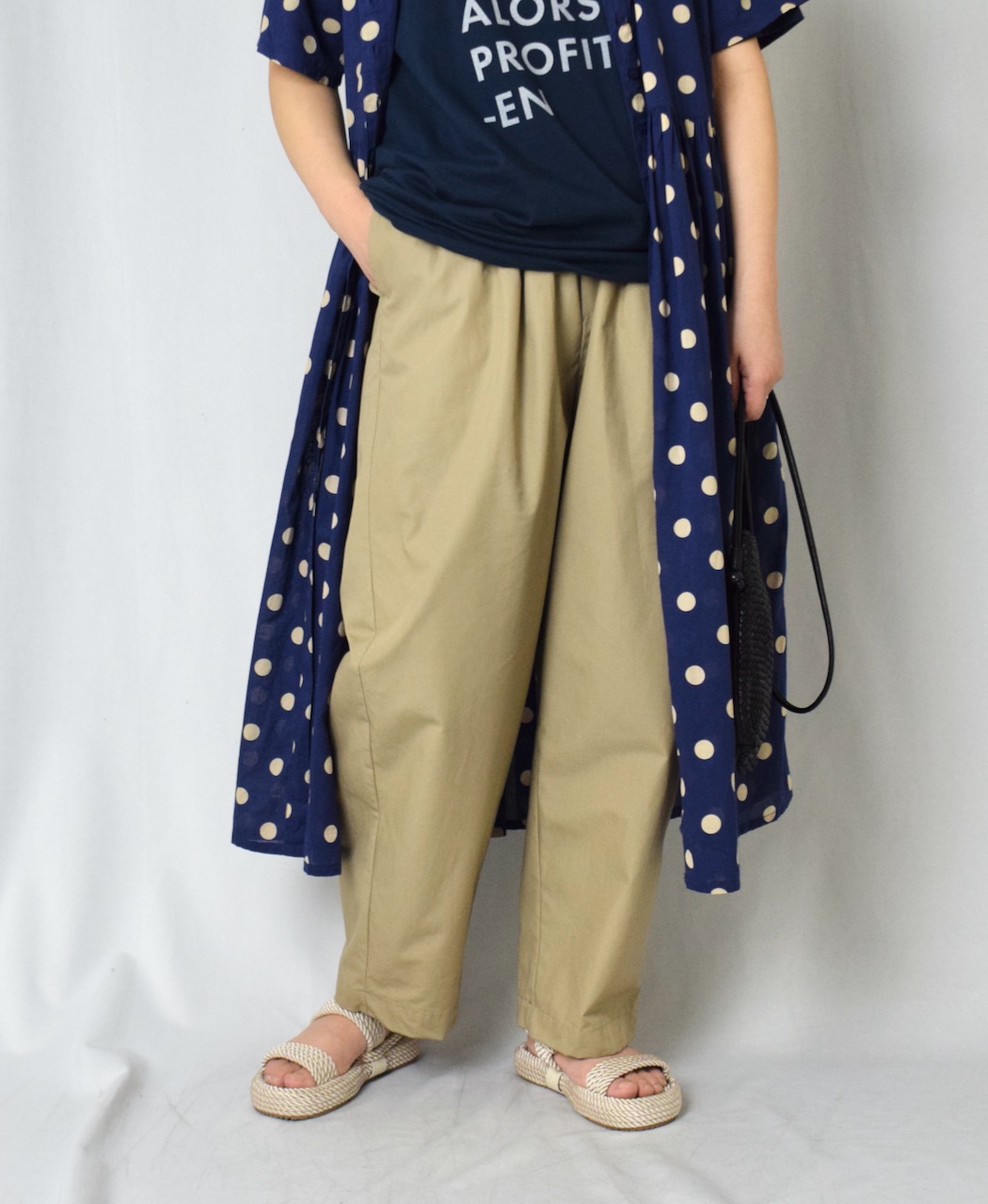 GNMDS2501CW(パンツ) COTTON DYED WEATHER 2TUCK TAPERED EASY PANTS