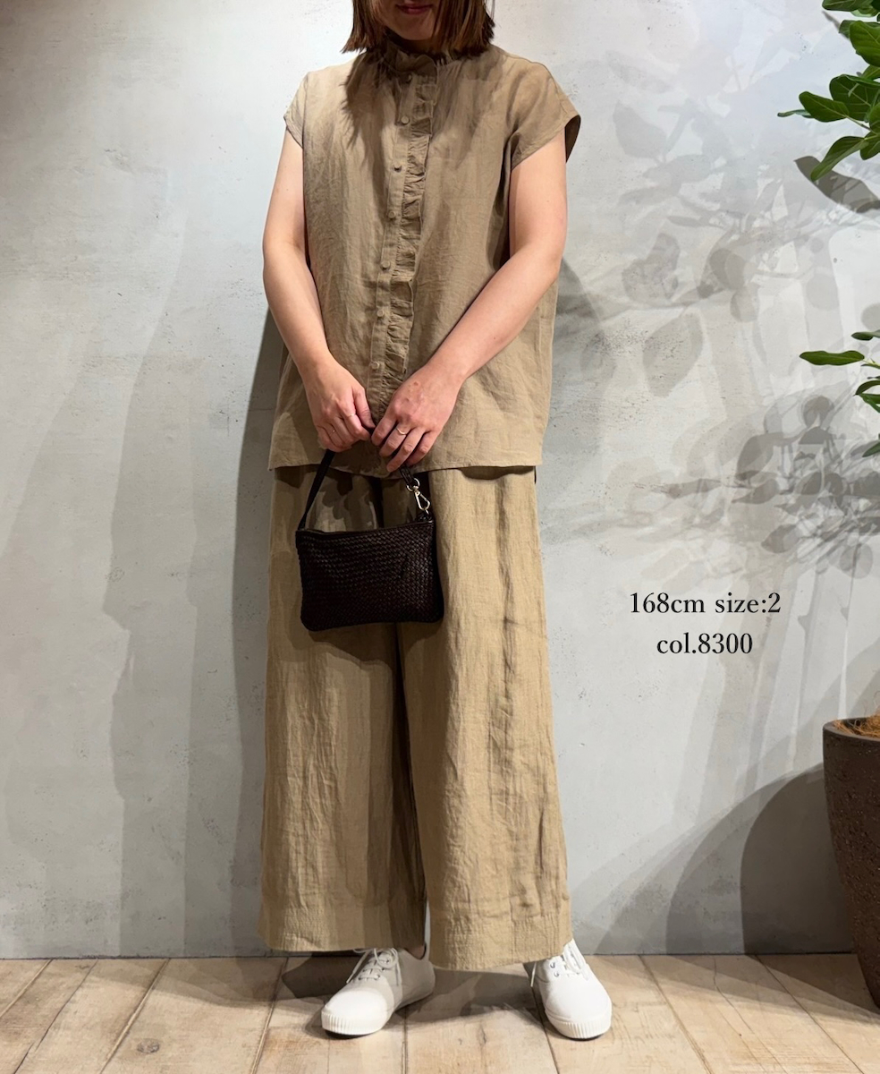 INMDS25004(パンツ)YARN DYE AUTO LOOM 60s LINEN PLAIN EASY PANTS
