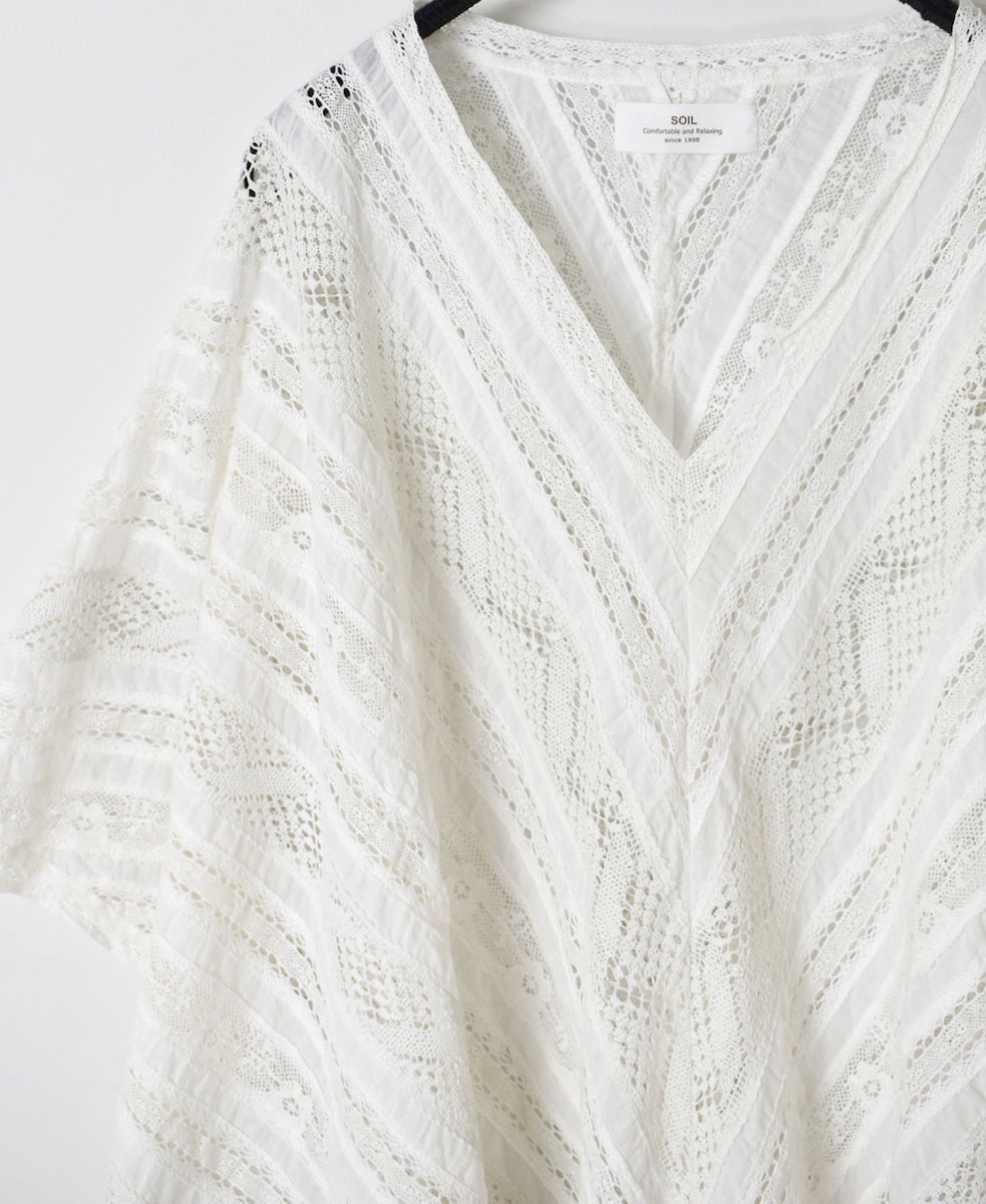 NSL23052 (ポンチョ) VOILE LACE ALL LACE PONCHO