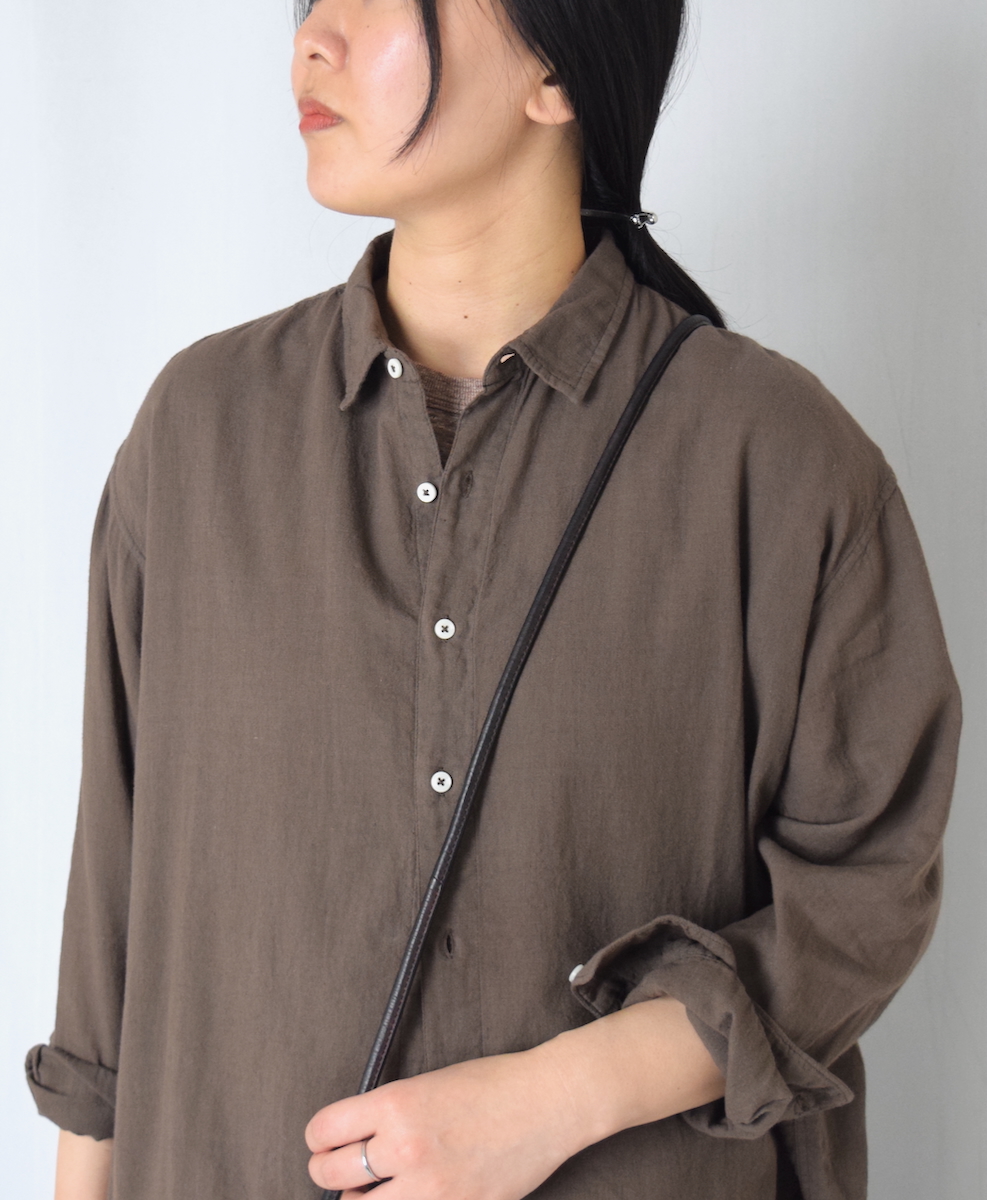 INAM2502G3D(シャツ) 30s GAUZE OVERDYE UTILITY REGULAR COLLAR SHIRT