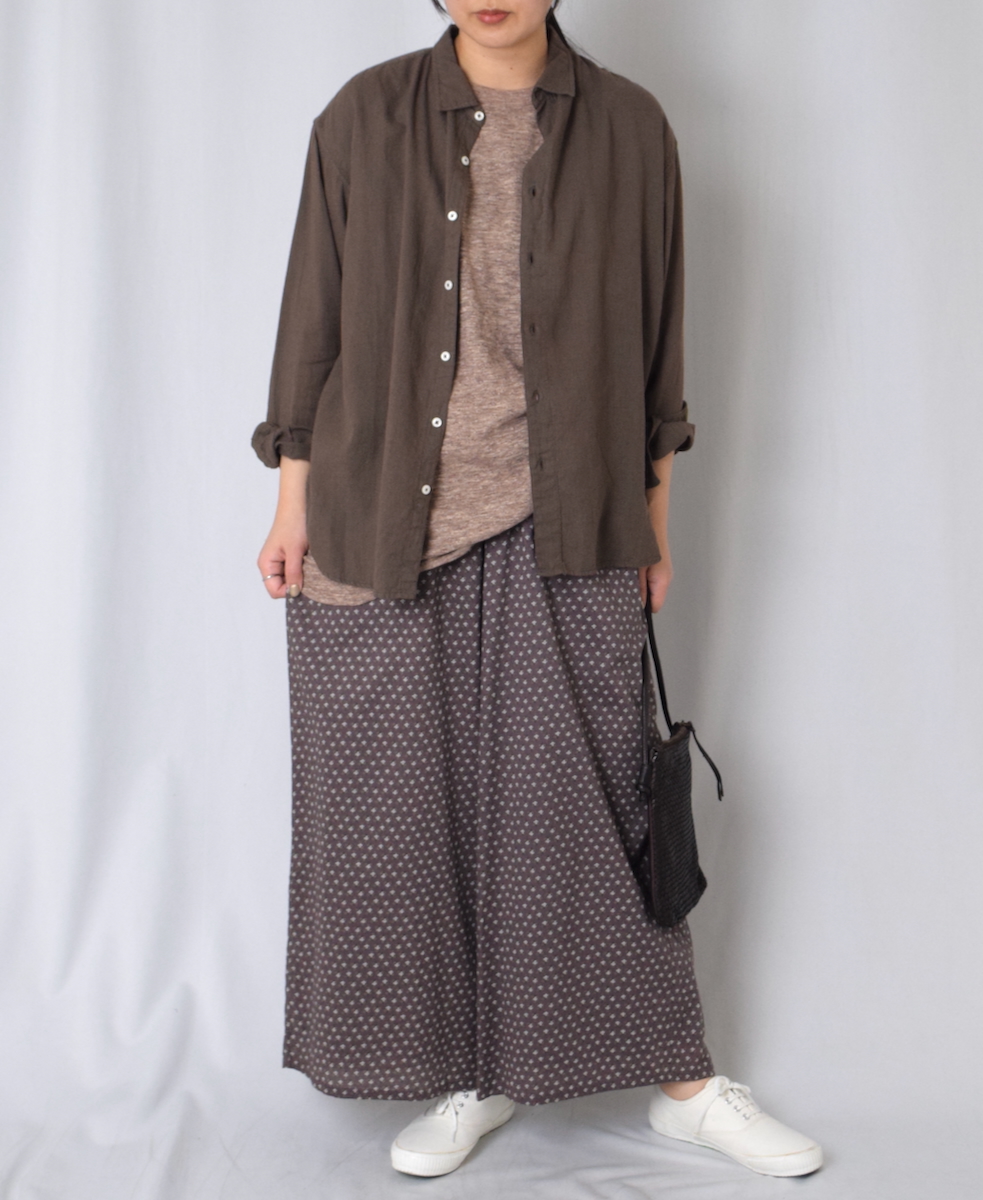 INAM2502G3D(シャツ) 30s GAUZE OVERDYE UTILITY REGULAR COLLAR SHIRT