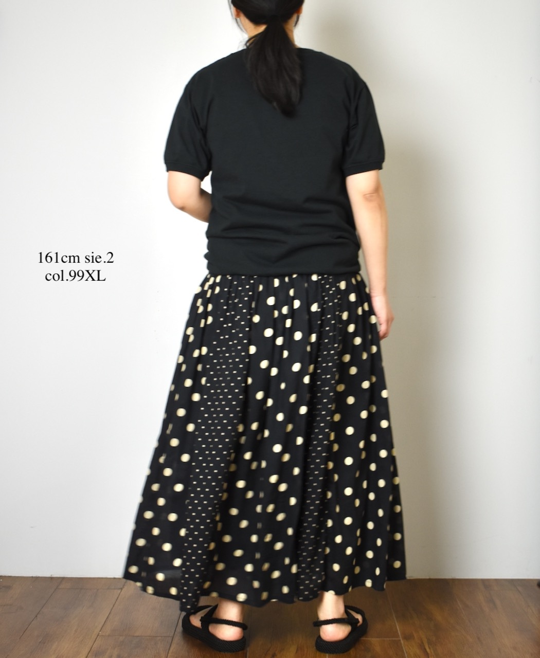 NSL25017(スカート) 80s COTTON VOILE DOT PRINT(PATCHWORK) GATHERED SKIRT