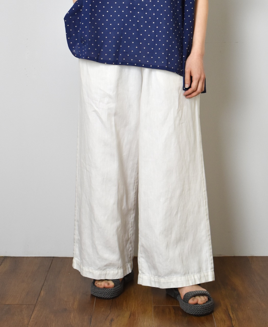 GNMDS2102CL (パンツ) 5.1oz WASHED COTTON / LINEN DENIM EASY WIDE PANTS