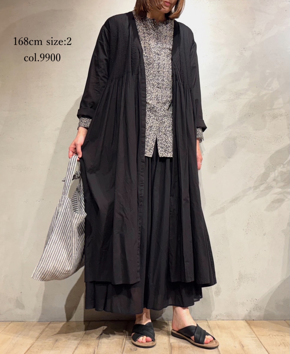 NMDS25225(ワンピース) 80s ORGANIC VOILE PLAIN MINI PINTUCK CACHE COEUR DRESS