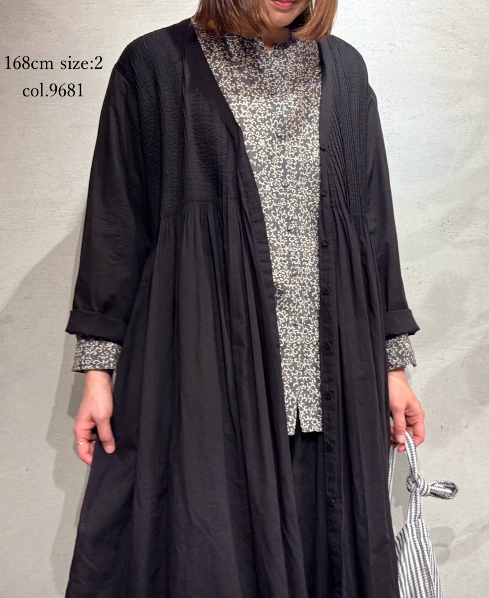 NMDS25225(ワンピース) 80s ORGANIC VOILE PLAIN MINI PINTUCK CACHE COEUR DRESS