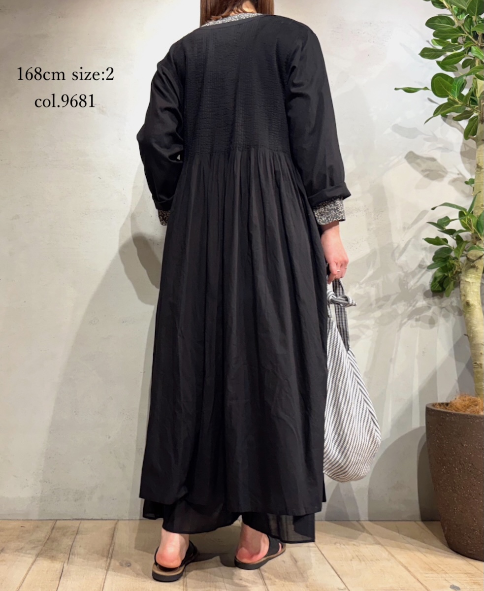 NMDS25225(ワンピース) 80s ORGANIC VOILE PLAIN MINI PINTUCK CACHE COEUR DRESS