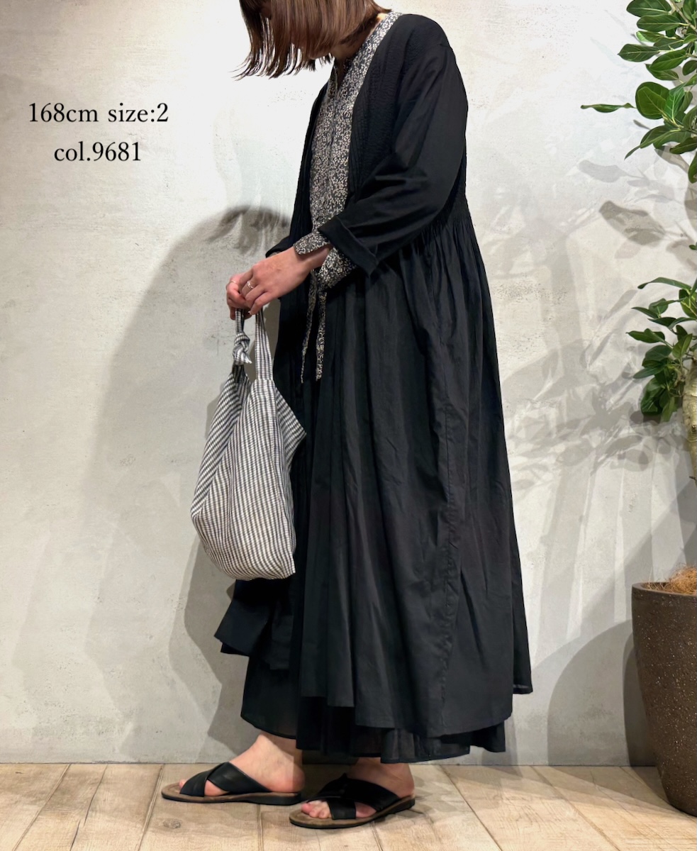 NMDS25225(ワンピース) 80s ORGANIC VOILE PLAIN MINI PINTUCK CACHE COEUR DRESS