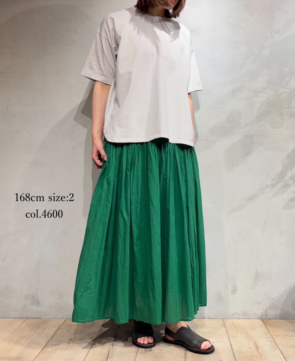 NMDS25226(パンツ) 80s ORGANIC VOILE PLAIN CULOTTES WITH MINI PINTUCK