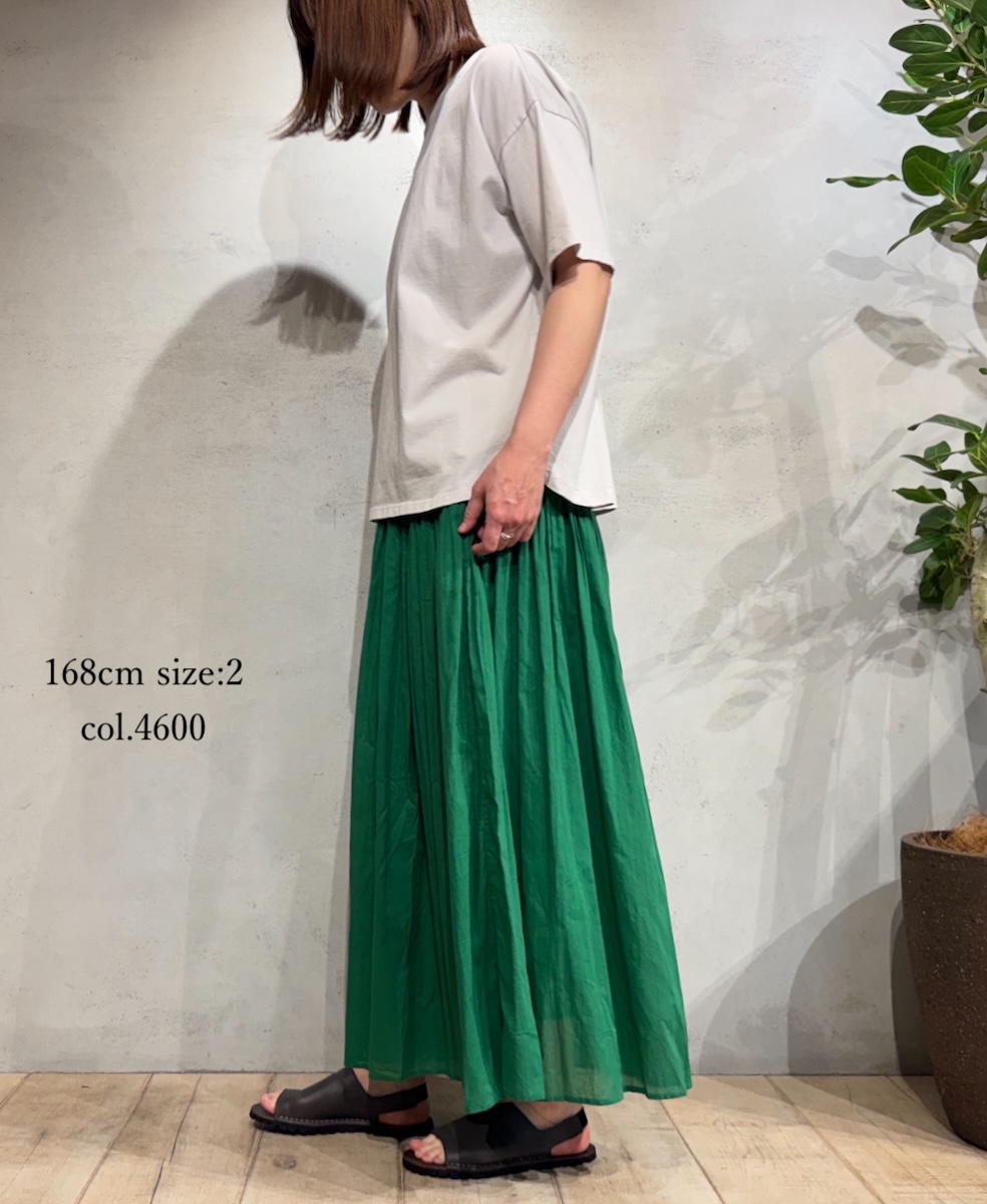 NMDS25226(パンツ) 80s ORGANIC VOILE PLAIN CULOTTES WITH MINI PINTUCK