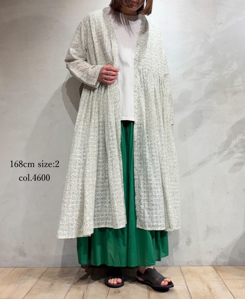 NMDS25226(パンツ) 80s ORGANIC VOILE PLAIN CULOTTES WITH MINI PINTUCK
