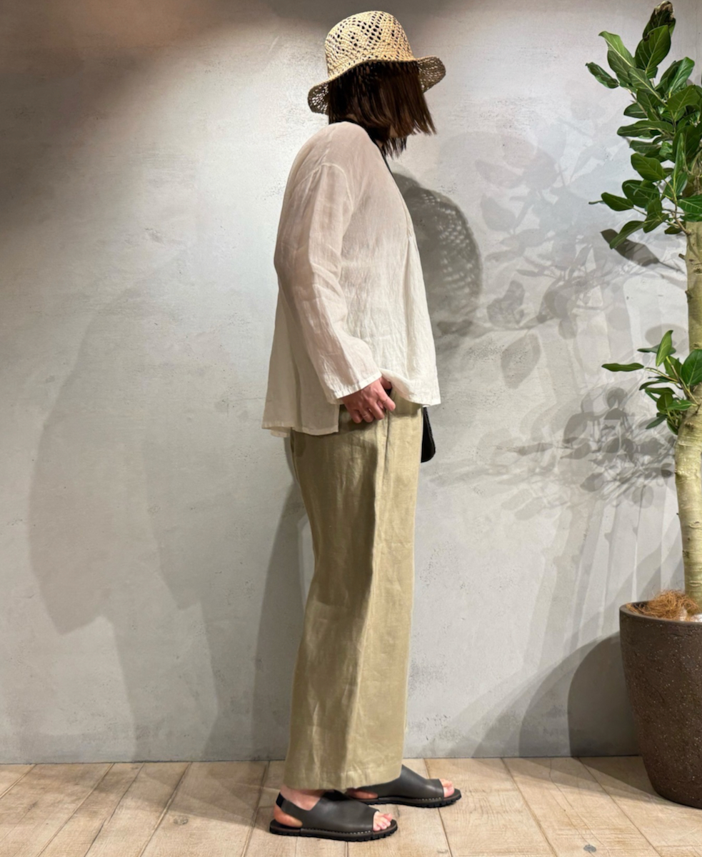 ●GNMDS2502NLT(パンツ) LINEN TWILL 2TUCK WIDE EASY PANTS